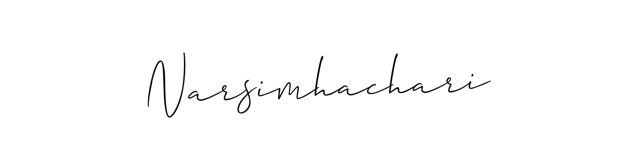 if you are searching for the best signature style for your name Narsimhachari. so please give up your signature search. here we have designed multiple signature styles  using Allison_Script. Narsimhachari signature style 2 images and pictures png