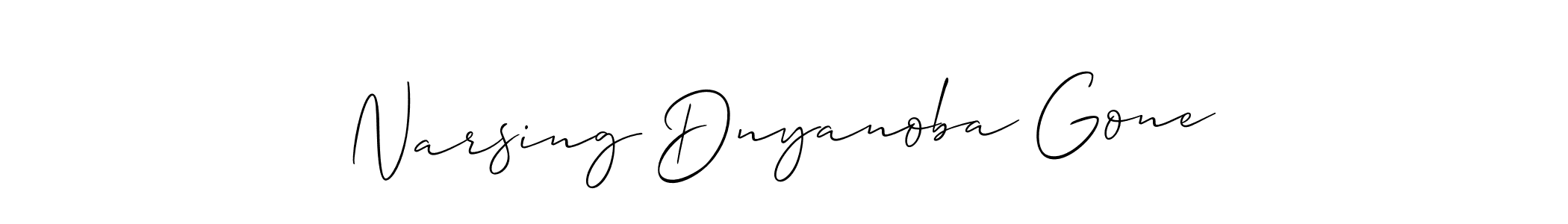 Also You can easily find your signature by using the search form. We will create Narsing Dnyanoba Gone name handwritten signature images for you free of cost using Allison_Script sign style. Narsing Dnyanoba Gone signature style 2 images and pictures png