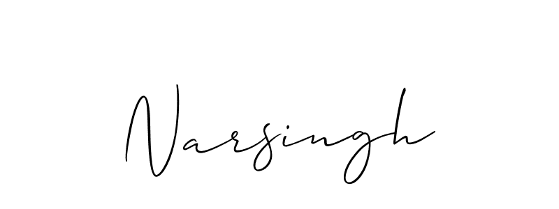 Make a beautiful signature design for name Narsingh. With this signature (Allison_Script) style, you can create a handwritten signature for free. Narsingh signature style 2 images and pictures png