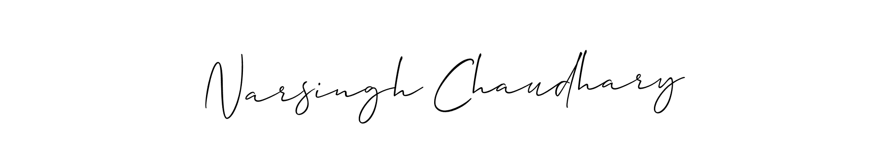 Make a short Narsingh Chaudhary signature style. Manage your documents anywhere anytime using Allison_Script. Create and add eSignatures, submit forms, share and send files easily. Narsingh Chaudhary signature style 2 images and pictures png