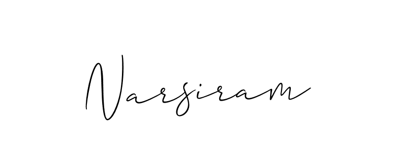 Create a beautiful signature design for name Narsiram. With this signature (Allison_Script) fonts, you can make a handwritten signature for free. Narsiram signature style 2 images and pictures png