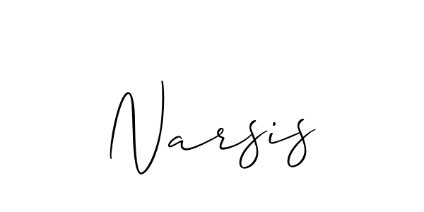 It looks lik you need a new signature style for name Narsis. Design unique handwritten (Allison_Script) signature with our free signature maker in just a few clicks. Narsis signature style 2 images and pictures png