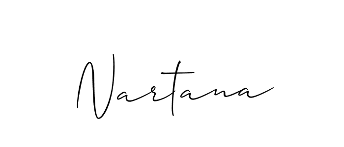 Nartana stylish signature style. Best Handwritten Sign (Allison_Script) for my name. Handwritten Signature Collection Ideas for my name Nartana. Nartana signature style 2 images and pictures png