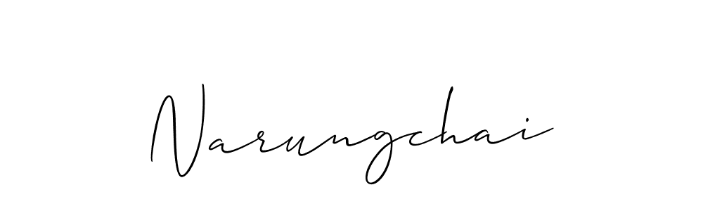 You should practise on your own different ways (Allison_Script) to write your name (Narungchai) in signature. don't let someone else do it for you. Narungchai signature style 2 images and pictures png