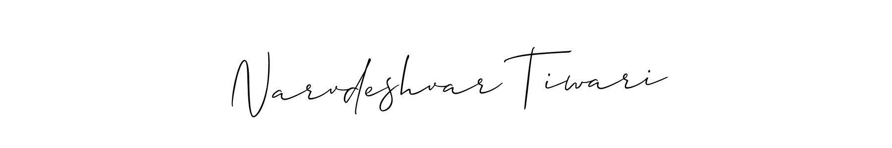 How to make Narvdeshvar Tiwari signature? Allison_Script is a professional autograph style. Create handwritten signature for Narvdeshvar Tiwari name. Narvdeshvar Tiwari signature style 2 images and pictures png