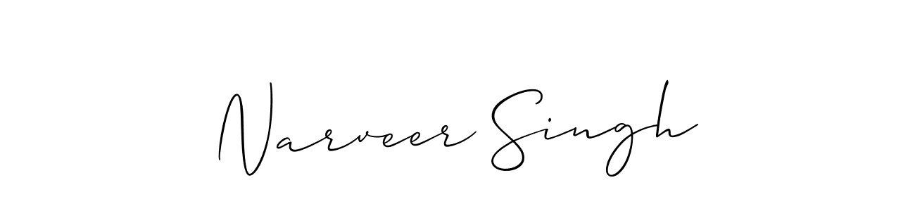 Use a signature maker to create a handwritten signature online. With this signature software, you can design (Allison_Script) your own signature for name Narveer Singh. Narveer Singh signature style 2 images and pictures png