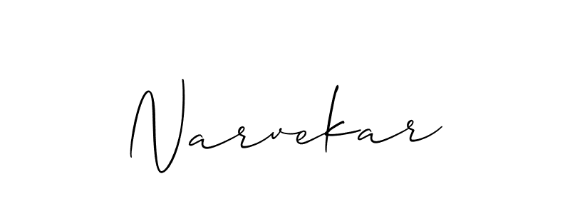 Narvekar stylish signature style. Best Handwritten Sign (Allison_Script) for my name. Handwritten Signature Collection Ideas for my name Narvekar. Narvekar signature style 2 images and pictures png