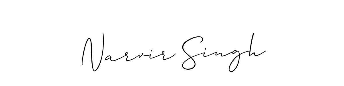 Allison_Script is a professional signature style that is perfect for those who want to add a touch of class to their signature. It is also a great choice for those who want to make their signature more unique. Get Narvir Singh name to fancy signature for free. Narvir Singh signature style 2 images and pictures png