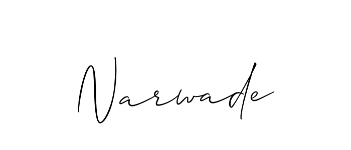 You should practise on your own different ways (Allison_Script) to write your name (Narwade) in signature. don't let someone else do it for you. Narwade signature style 2 images and pictures png