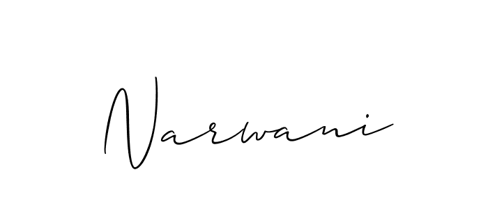 Narwani stylish signature style. Best Handwritten Sign (Allison_Script) for my name. Handwritten Signature Collection Ideas for my name Narwani. Narwani signature style 2 images and pictures png