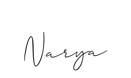 The best way (Allison_Script) to make a short signature is to pick only two or three words in your name. The name Narya include a total of six letters. For converting this name. Narya signature style 2 images and pictures png