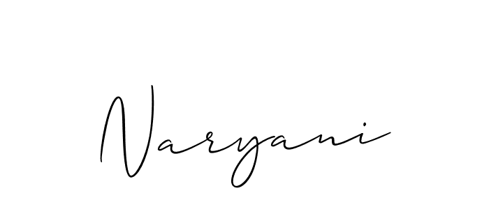 Similarly Allison_Script is the best handwritten signature design. Signature creator online .You can use it as an online autograph creator for name Naryani. Naryani signature style 2 images and pictures png