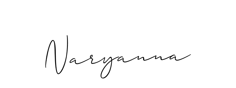 Best and Professional Signature Style for Naryanna. Allison_Script Best Signature Style Collection. Naryanna signature style 2 images and pictures png