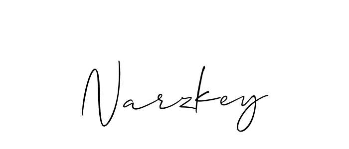 How to make Narzkey signature? Allison_Script is a professional autograph style. Create handwritten signature for Narzkey name. Narzkey signature style 2 images and pictures png