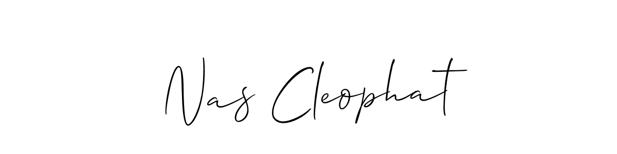 How to make Nas Cleophat name signature. Use Allison_Script style for creating short signs online. This is the latest handwritten sign. Nas Cleophat signature style 2 images and pictures png
