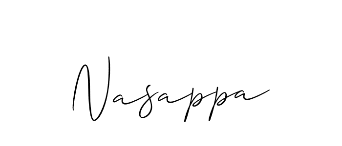 Create a beautiful signature design for name Nasappa. With this signature (Allison_Script) fonts, you can make a handwritten signature for free. Nasappa signature style 2 images and pictures png