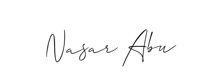 Check out images of Autograph of Nasar Abu name. Actor Nasar Abu Signature Style. Allison_Script is a professional sign style online. Nasar Abu signature style 2 images and pictures png