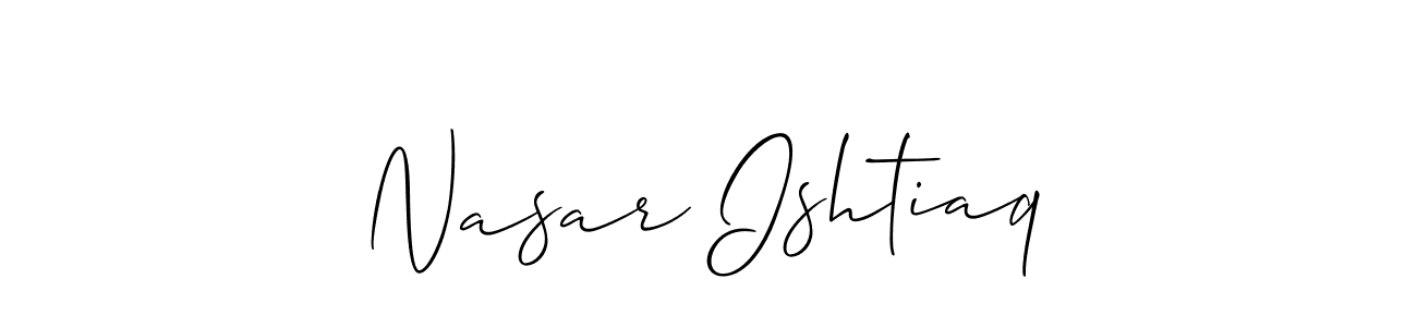 Once you've used our free online signature maker to create your best signature Allison_Script style, it's time to enjoy all of the benefits that Nasar Ishtiaq name signing documents. Nasar Ishtiaq signature style 2 images and pictures png