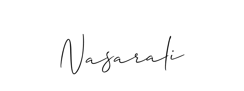 You should practise on your own different ways (Allison_Script) to write your name (Nasarali) in signature. don't let someone else do it for you. Nasarali signature style 2 images and pictures png