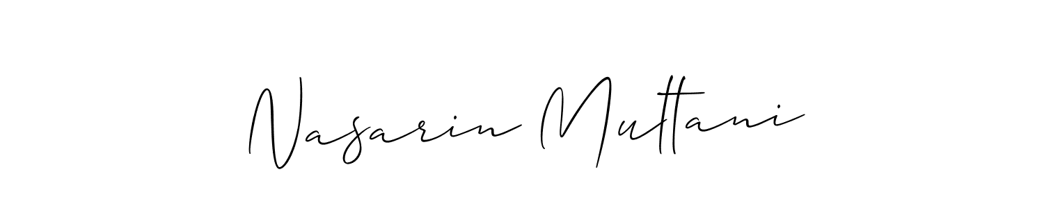 Best and Professional Signature Style for Nasarin Multani. Allison_Script Best Signature Style Collection. Nasarin Multani signature style 2 images and pictures png