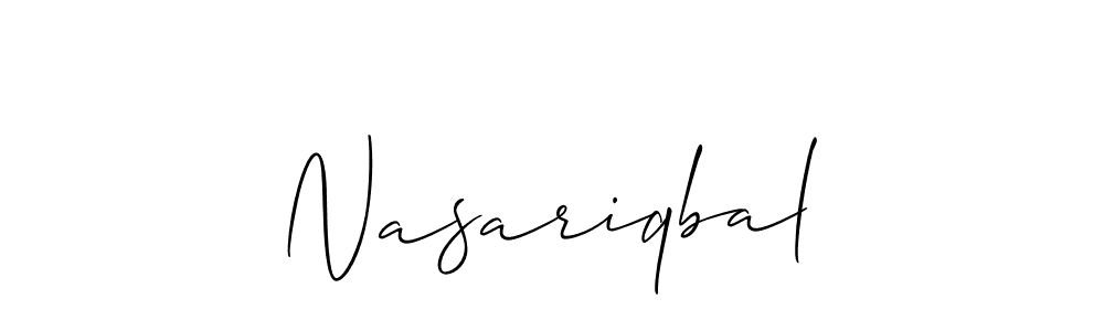Create a beautiful signature design for name Nasariqbal. With this signature (Allison_Script) fonts, you can make a handwritten signature for free. Nasariqbal signature style 2 images and pictures png