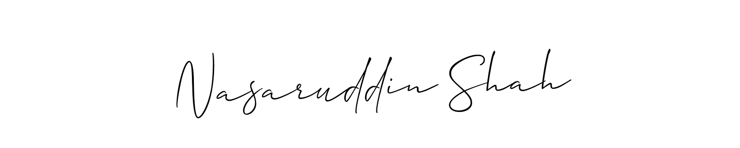 This is the best signature style for the Nasaruddin Shah name. Also you like these signature font (Allison_Script). Mix name signature. Nasaruddin Shah signature style 2 images and pictures png