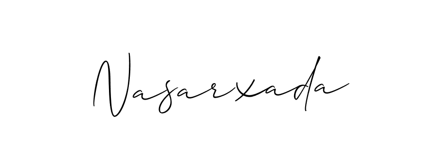 Also we have Nasarxada name is the best signature style. Create professional handwritten signature collection using Allison_Script autograph style. Nasarxada signature style 2 images and pictures png