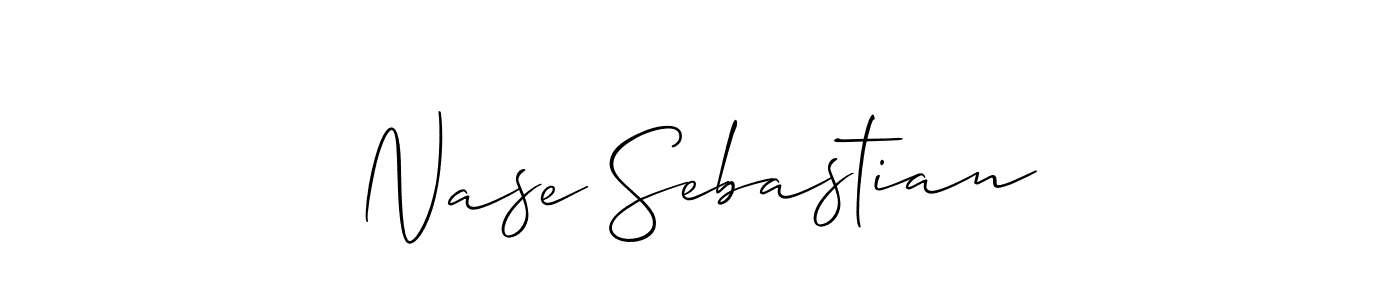 Allison_Script is a professional signature style that is perfect for those who want to add a touch of class to their signature. It is also a great choice for those who want to make their signature more unique. Get Nase Sebastian name to fancy signature for free. Nase Sebastian signature style 2 images and pictures png