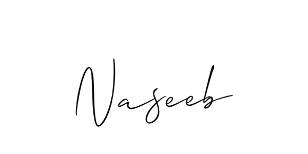 How to make Naseeb signature? Allison_Script is a professional autograph style. Create handwritten signature for Naseeb name. Naseeb signature style 2 images and pictures png