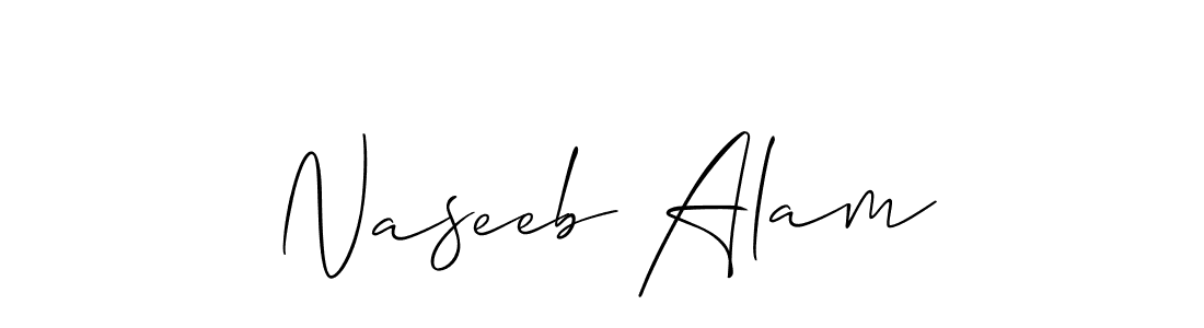The best way (Allison_Script) to make a short signature is to pick only two or three words in your name. The name Naseeb Alam include a total of six letters. For converting this name. Naseeb Alam signature style 2 images and pictures png