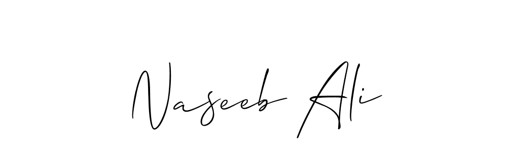 Design your own signature with our free online signature maker. With this signature software, you can create a handwritten (Allison_Script) signature for name Naseeb Ali. Naseeb Ali signature style 2 images and pictures png