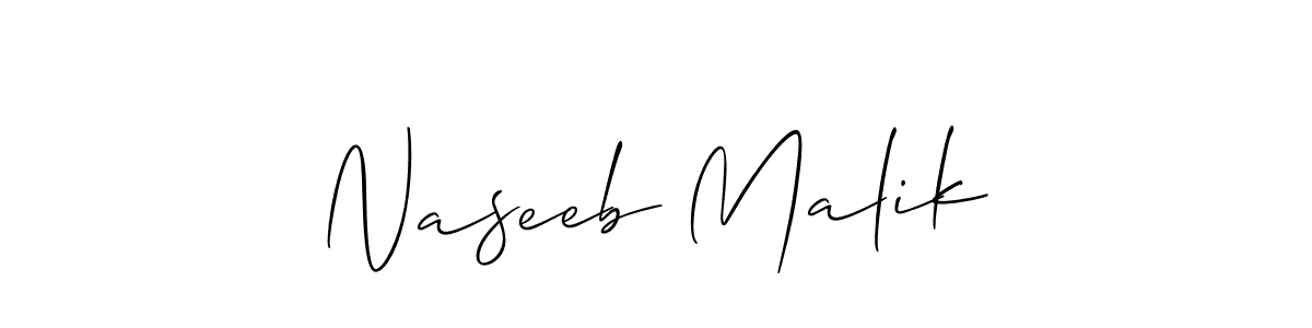 You should practise on your own different ways (Allison_Script) to write your name (Naseeb Malik) in signature. don't let someone else do it for you. Naseeb Malik signature style 2 images and pictures png