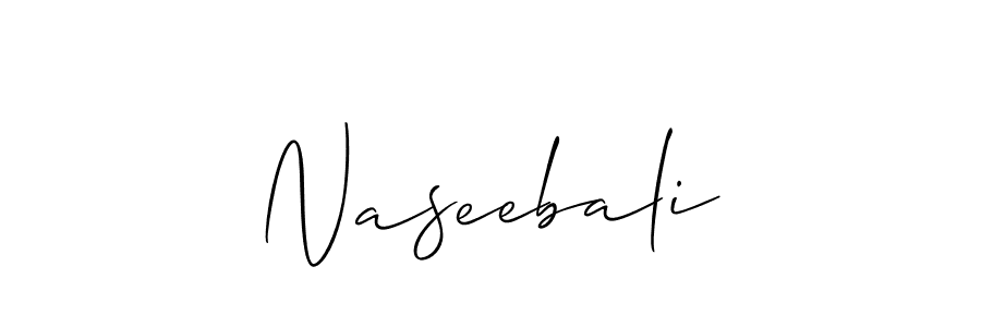 How to make Naseebali signature? Allison_Script is a professional autograph style. Create handwritten signature for Naseebali name. Naseebali signature style 2 images and pictures png