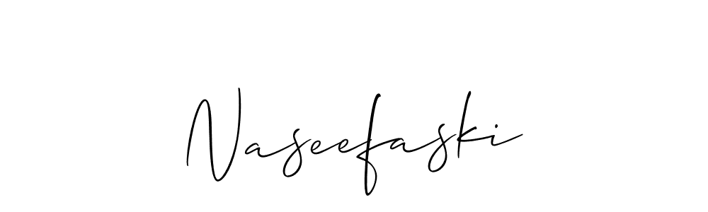 Design your own signature with our free online signature maker. With this signature software, you can create a handwritten (Allison_Script) signature for name Naseefaski. Naseefaski signature style 2 images and pictures png