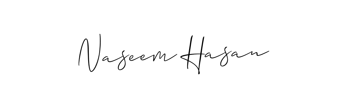 It looks lik you need a new signature style for name Naseem Hasan. Design unique handwritten (Allison_Script) signature with our free signature maker in just a few clicks. Naseem Hasan signature style 2 images and pictures png