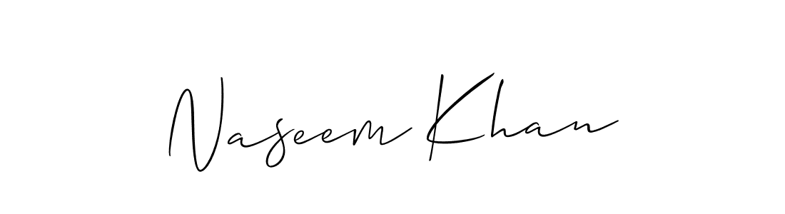 The best way (Allison_Script) to make a short signature is to pick only two or three words in your name. The name Naseem Khan include a total of six letters. For converting this name. Naseem Khan signature style 2 images and pictures png