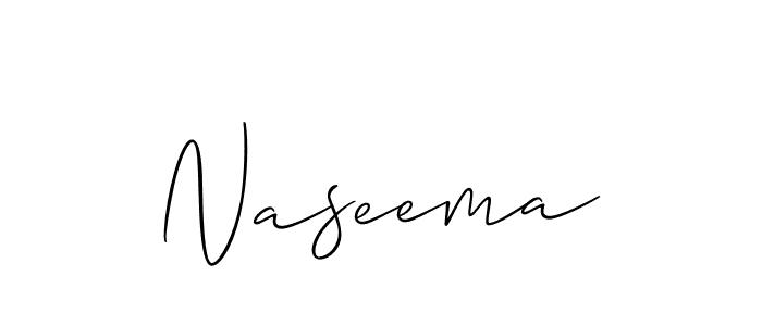 How to make Naseema signature? Allison_Script is a professional autograph style. Create handwritten signature for Naseema name. Naseema signature style 2 images and pictures png