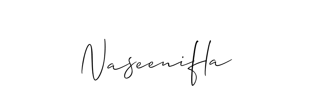 It looks lik you need a new signature style for name Naseenifla. Design unique handwritten (Allison_Script) signature with our free signature maker in just a few clicks. Naseenifla signature style 2 images and pictures png