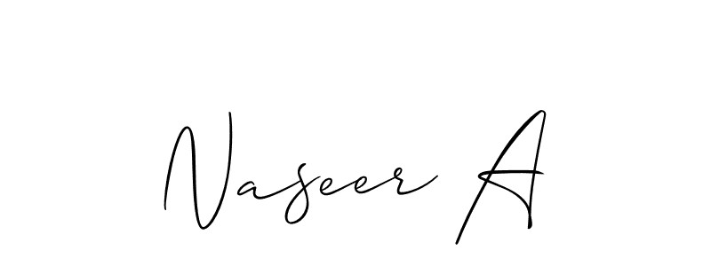 Naseer A stylish signature style. Best Handwritten Sign (Allison_Script) for my name. Handwritten Signature Collection Ideas for my name Naseer A. Naseer A signature style 2 images and pictures png