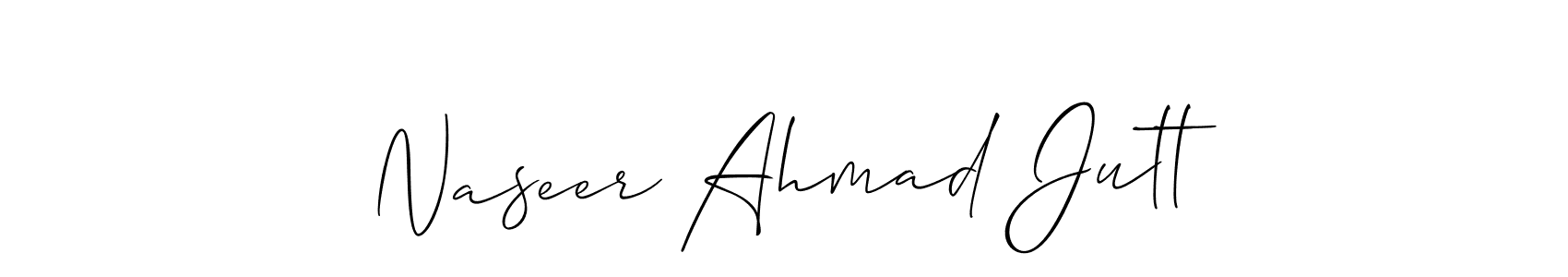 Similarly Allison_Script is the best handwritten signature design. Signature creator online .You can use it as an online autograph creator for name Naseer Ahmad Jutt. Naseer Ahmad Jutt signature style 2 images and pictures png