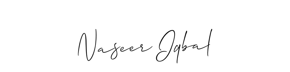 The best way (Allison_Script) to make a short signature is to pick only two or three words in your name. The name Naseer Iqbal include a total of six letters. For converting this name. Naseer Iqbal signature style 2 images and pictures png