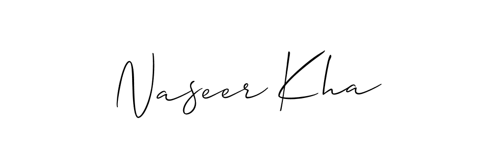 Use a signature maker to create a handwritten signature online. With this signature software, you can design (Allison_Script) your own signature for name Naseer Kha. Naseer Kha signature style 2 images and pictures png