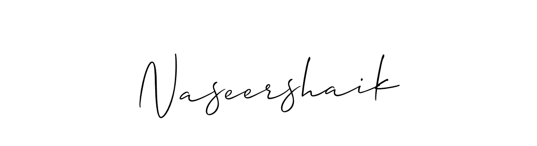 Use a signature maker to create a handwritten signature online. With this signature software, you can design (Allison_Script) your own signature for name Naseershaik. Naseershaik signature style 2 images and pictures png