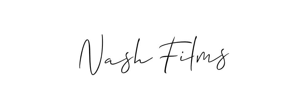 Make a short Nash Films signature style. Manage your documents anywhere anytime using Allison_Script. Create and add eSignatures, submit forms, share and send files easily. Nash Films signature style 2 images and pictures png