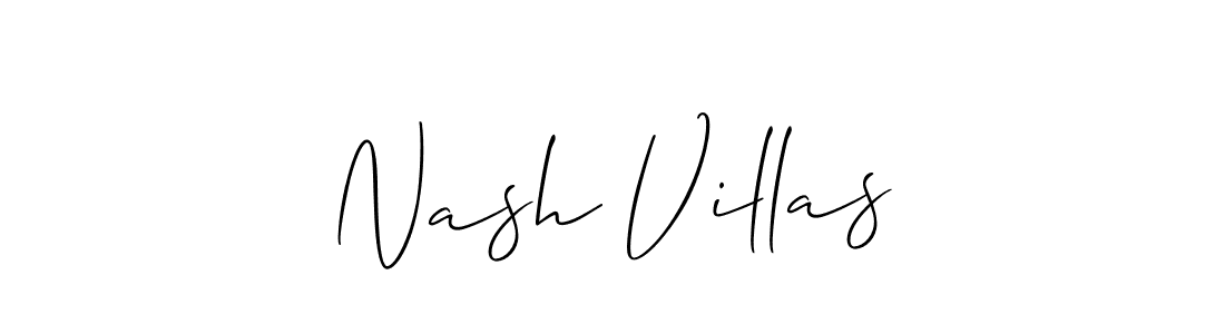 Create a beautiful signature design for name Nash Villas. With this signature (Allison_Script) fonts, you can make a handwritten signature for free. Nash Villas signature style 2 images and pictures png