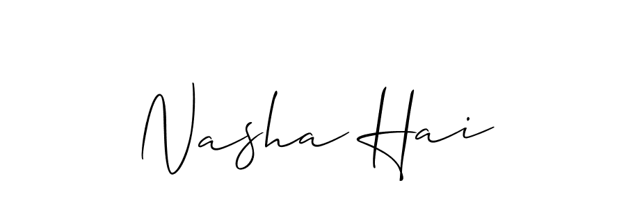 Make a beautiful signature design for name Nasha Hai. Use this online signature maker to create a handwritten signature for free. Nasha Hai signature style 2 images and pictures png