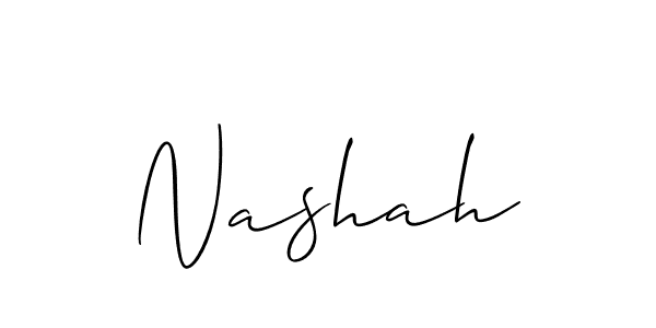 Allison_Script is a professional signature style that is perfect for those who want to add a touch of class to their signature. It is also a great choice for those who want to make their signature more unique. Get Nashah name to fancy signature for free. Nashah signature style 2 images and pictures png