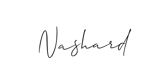 Make a short Nashard signature style. Manage your documents anywhere anytime using Allison_Script. Create and add eSignatures, submit forms, share and send files easily. Nashard signature style 2 images and pictures png