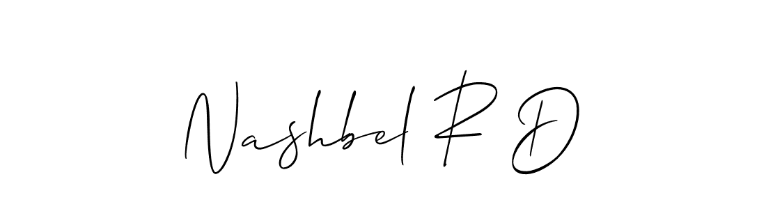 Nashbel R D stylish signature style. Best Handwritten Sign (Allison_Script) for my name. Handwritten Signature Collection Ideas for my name Nashbel R D. Nashbel R D signature style 2 images and pictures png