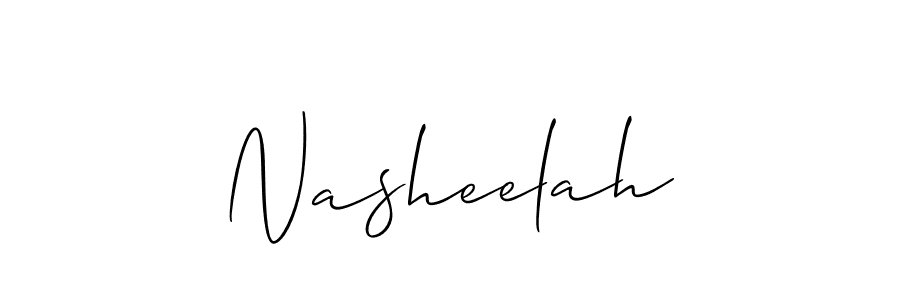 How to Draw Nasheelah signature style? Allison_Script is a latest design signature styles for name Nasheelah. Nasheelah signature style 2 images and pictures png